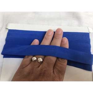 Mat elastisk skråbånd/ foldeelastik (Kobolt)